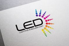 the logo for led lighting and bulbcomm is displayed on a piece of paper