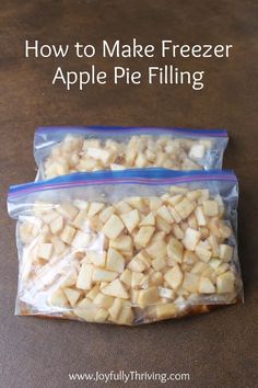 how to make freezer apple pie filling from joyfully thrifting on the go