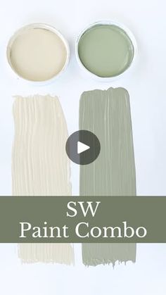 three different shades of paint with the words sw paint combo on top and below it