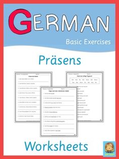 german worksheets for the basic exercises