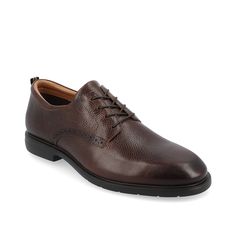 Thomas & Vine-Stafford Oxford Be a class apart in the Stafford derby shoe from Thomas & Vine. Punched detailing brings a crafty appeal to the genuine leather lace-up, designed with an elastic gusset for additional comfort. A block heel offers that extra lift. Leather Dress Shoes With Plain Toe And Laces, Leather Dress Shoes With Laces And Plain Toe, Leather Dress Shoes With Laces Plain Toe, Leather Dress Shoes With Laces For Business, Leather Dress Shoes With Laces For Work, Leather Lace-up Derby For Work, Workwear Leather Shoes With Plain Toe And Laces, Plain Toe Leather Shoes For Work, Leather Oxfords With Laces For Work