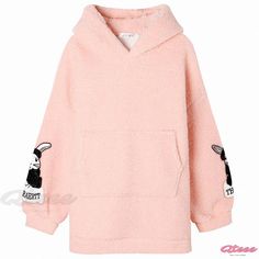 Qteee - Premium Oversized Hoodie with Adorable RABBIT Ears and Convenient Pocket Cute Long Sleeve Hoodie With Kangaroo Pocket, Cute Oversized Hoodie Outerwear, Cute Hoodie With Kangaroo Pocket, Cute Winter Hoodie With Kangaroo Pocket, Cute Fleece Hoodie Sweatshirt, Cute Fall Sweatshirt With Kangaroo Pocket, Cute Hoodie Sweatshirt With Kangaroo Pocket, Cute Oversized Hooded Sweatshirt, Oversized Cute Hooded Sweatshirt