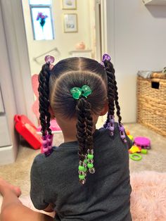 Toddler Girl Natural Hairstyles Black, Kids Hairstyles Twists, Barettes Hairstyles Kids, Hair Styles With Beads Kids, Bead Hairstyles For Kids Natural Easy, Easy Twist Hairstyles Black Kids, Protective Toddler Hairstyles, Quick Easy Toddler Hairstyles, Natural Toddler Hairstyles Black