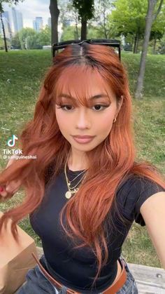 Hair Color Tiktok, Hair Color For Morena, Cheveux Oranges, Red Hair Inspo, Wine Hair, Ginger Hair Color, Dyed Hair Inspiration, Copper Hair Color, Pretty Hair Color