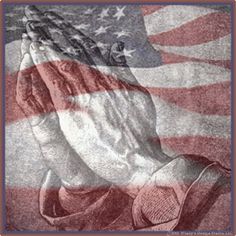 an american flag with two hands covering their face