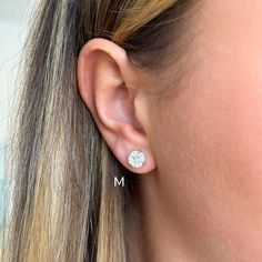 A sparkling cluster of multiple diamonds gives these studs the illusion of a generous round diamond earring. Available in three sizes, these are the classic addition to any look. Small: 0.53 Carat (Look of 2.0 Carats) Medium: 1.21 Carat (Look of 3.0 Carats) Large: 1.84 Carat (Look of 4.5 Carats) Ships within 2 weeks Diamond Drop Necklace, Round Diamond Earrings, Natural Diamond Ring, Half Eternity Band, Diamond Earring, Tennis Necklace, Band Engagement Ring, Diamond Stud Earrings, How To Make Necklaces