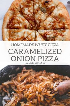 Caramelized Onion Pizza Charcuterie Pizza, Caramelized Onion Pizza, Cornflake Chicken, Onion Pizza, Night Recipes, Artisan Pizza, White Pizza, Fresh Salad, Easy Meals For Kids