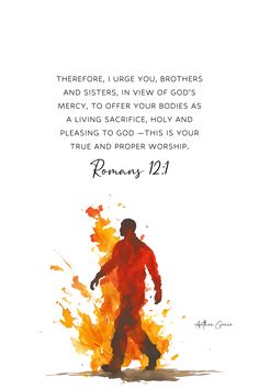 Romans 12 1, Romans 12, Watercolour Art, White Wall Art, White Wall, White Walls, Bible Verse, Watercolor Art, Bible Verses