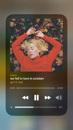 an mp3 player with the caption'we fell in love in october girl in red '