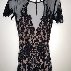 Freshly Dry Cleaned Vintage For Love And Lemons Dress. I’ve Looked Very Where Can’t Find This Dress Anywhere Anymore. It Was Bought As A Gift And Given To Me Years Ago Worn Twice For An Event. Basically Brand New. No Flaws. Party Lace Dress With Sheer Back, Black Mini Dress With Sheer Back For Evening, Spring Black Dress With Sheer Back, Black Dress With Sheer Back For Spring, Black Dresses With Sheer Back For Spring, Sheer Back Fitted Lace Dress For Party, Fitted Lace Dress With Sheer Back For Party, Black Lace Dress With Sheer Back, Lace Mini Dress With Short Sleeves For Night Out