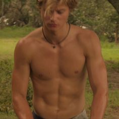 a shirtless young man with no shirt on