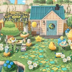 an animal crossing game is shown in this image