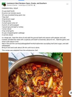 the recipe for this dish has been posted on facebook