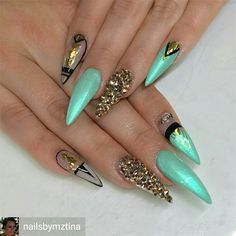 Funky Nail Designs, Lace Nail Art, Aqua Nails, Lace Nails, Beautiful Nail Designs, Nail Art Tutorial, Nail Shapes, Mani Pedi