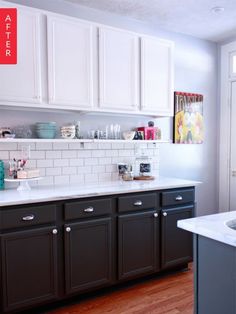 the kitchen is clean and ready to be used for cooking or baking, as well as other things on the counter