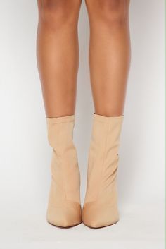 Block Heel Sock Booties – Style Sapphire Boots With Socks, Nude Socks, Pale Tan, Strappy Block Heel Sandals, Strappy Block Heels, Sock Booties, Sock Boots, Tan Boots, Socks And Heels