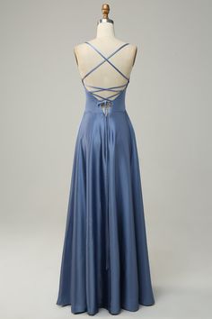 Grey Blue Prom Dress, Highschool Prom Dresses, Grey Blue Bridesmaid Dresses, Uk Prom Dresses, Medieval Things, Bridesmaid Dresses Satin, Lovely Partner, Hoco Dress, Winter Formal Dresses