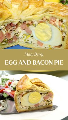 Mary Berry Egg And Bacon Pie Rabbit Pie, Bacon Pork Loin, Bacon Pie Recipe, Egg And Bacon Pie, Savoury Pie, Bacon Pie, Foodie Lover, Egg And Bacon