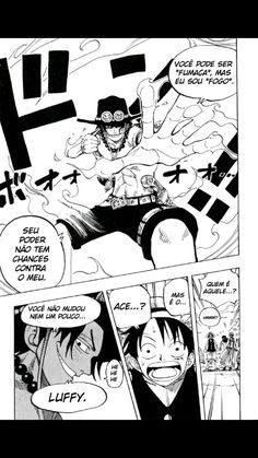 the page from one piece of anime comics, with an image of a cartoon character on it