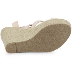 This espadrille features a lace-up and a wedges heel to add fashion and style to your everyday look. These wedge sandals are perfect for casual style dress, shorts, jeans, pants, and any outing. Open-toe design, high breathability as well and beauty allow you to show your pedicure at the same time. Elevate your body type and make you naturally look comfortable in your skin and body. Espadrille+PVC heels; Espadrilles help keep your feet from odor and sweating throughout the day. A must-have in ev Casual Lace-up Wedge Sandals With Woven Sole, Beige Wedge Heel Espadrilles With Cushioned Footbed, Beige Wedge Sandals With Cork-bed Midsoles And Round Toe, Beige Espadrilles With Cushioned Footbed And Wedge Heel, Casual Lace-up Wedge Sandals With Removable Insole, Lace-up Synthetic Wedge Sandals For Vacation, Beige Platform Lace-up Sandals, Casual Synthetic Wedge Heel Lace-up Sandals, Casual Lace-up Wedge Heel Sandals