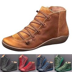 Category:Boots; Upper Materials:Faux Leather; Season:Spring,Fall; Heel Type:Flat Heel; Gender:Women's; Size Suggestion:select one size larger than usual; Toe Shape:Round Toe; Type:Booties Ankle Boots; Style:Casual,Minimalism; Heel Height(inch):<1; Outsole Materials:TPR; Occasion:Daily; Closure Type:Zipper; Pattern:Solid Color,Solid Colored; Shipping Weight:0.493; 2024 Trends:Comfort Shoes,Plus Size,Barefoot shoes,Booties Ankle Boots; Foot Length:; Foot Width:null; Size chart date source:Provided by Supplier. Womens Boots Ankle Casual, Fall Heel, Cheap Ankle Boots, Boots Fall Ankle, Comfortable Ankle Boots, Brown Boots Women, Boots Flat, Casual Ankle Boots, Western Ankle Boots