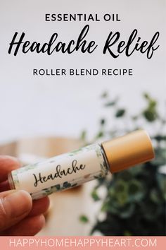 Headache Essential Oil Roller, Headache Relief Essential Oils, Oils For Migraines, Oils For Headaches, Essential Oils For Migraines, Essential Oil Blends Roller, Oil For Headache, Essential Oil Roller Bottle Recipes, Roller Bottle Recipes