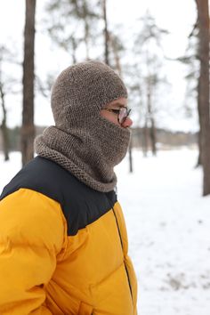 Mohair balaclava face mask, knitted balaclava hat, neck gaiter face mask adult, knitted hat, trend 2022, mens hat by FromGranny2u on Etsy Men’s Balaclava, Cozy Hand Knitted Balaclava For Outdoor, Knitted Winter Balaclava For Outdoor, Hand Knitted Full Face Balaclava For Outdoors, Hand Knitted Balaclava For Winter Outdoors, Handmade Winter Balaclava For Outdoor, Mens Balaclava, Mohair Balaclava, Balaclava Men