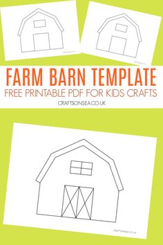 farm barn template for kids to color and cut out with their own handwritten letters