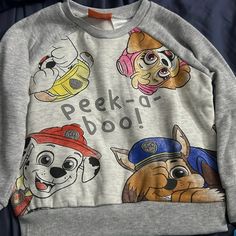 3t Paw Patrol Sweatshirt New With Tags Paw Patrol Shirt, Paw Patrol, Nickelodeon, Kids Shirts, Kids Shop, Shirts Tops, Tshirt Designs, Sweatshirts Hoodie, Grey