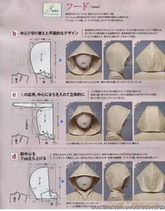 the instructions for how to make an origami hood