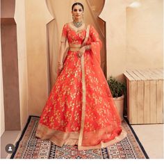 Its Excellent In Condition. Only Worn Once. Contact Me For Exact Size. Comes With A Pouch. Orange Organza Lehenga, Zara Shahjahan Lehenga, Orange Semi-stitched Floor-length Lehenga, Orange Lehenga With Sheer Dupatta, Bollywood Style Peach Floor-length Lehenga, Lehenga, Pouch, Wedding Dresses, Orange