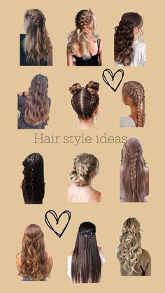 Dance Hair Ideas Competition, Dress To Impress Ideas Hair, Ball Braids, Braids For Homecoming, Easy Braids For Long Hair, Preppy Hairstyles