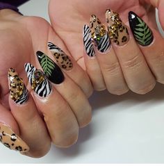 Safari Nails Designs, Safari Nails, Bridal Nails Designs, Nail Glam, Bridal Nail, Wild Safari, Anime Nails, Different Nail Designs, Play Piano