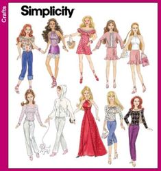 an image of barbie dolls in different outfits