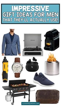 an image of men's gifts for him that they'll actually use in their life