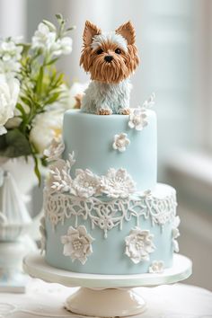 Yorkshire Terrier Birthday Cake Inspirations Yorkie Cake, Dog Birthday Cake, Easter Cake, Awesome Cakes, Dog Cake, Special Cake, Easter Cakes