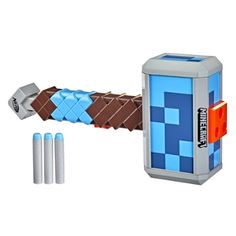 an image of a minecraft chocolate bar with four pieces cut out to look like it's coming out of the box