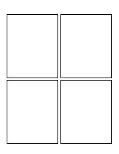 four squares are shown in black and white, with the same area for each one to