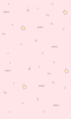 a pink background with stars and confetti on the bottom right corner, in pastel colors