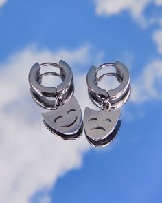 Smile Now Cry Later, Emo Jewelry, Spike Hoop Earrings, Dagger Earrings, Grunge Jewelry, Unisex Earrings, Edgy Jewelry, 2 Earrings, Dope Jewelry