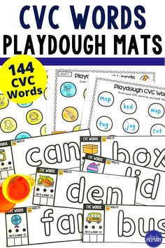 the cvc words playdough mats are great for beginning with letter sounds and numbers