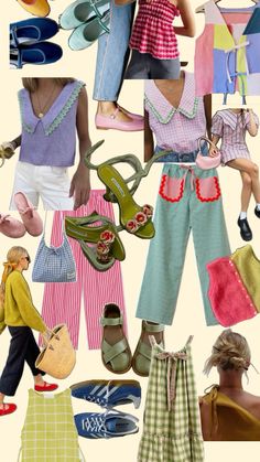 Trendy Eclectic Outfits, Clothing Mood Boards Aesthetic, Fashion Inspo Summer 2024, Denmark Summer Outfits, Colorful Clothing Aesthetic, Eclectic Outfits Aesthetic, Electric Grandpa, Outfit Color Palette, Aesthetic Categories