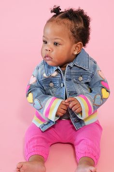 Light Rainbow Cute Multicolor Outerwear For Playtime, Casual Cotton Denim Jacket For Playtime, Spring Denim Jacket For Playtime, Playful Cotton Denim Jacket For Fall, Blue Denim Jacket For Playtime In Fall, Playful Outerwear For Spring Playtime, Playful Denim Jacket For Fall, Blue Denim Jacket For Fall Playtime, Multicolor Spring Outerwear For Playtime