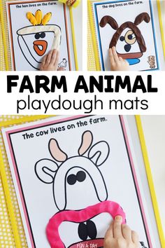 the farm animal playdough mats are perfect for toddlers to learn how to use them