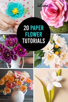 20 paper flower crafts that are easy to make and perfect for beginner's