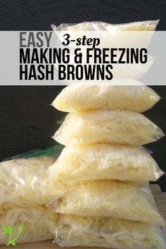 how to make and freeze hash browns from scratchs & unhealthy oils