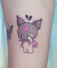 Mochi Tattoo, Kuromi Tattoo, Strawberry Tattoo, Hello Kitty Tattoos, Mushroom Tattoos, Kawaii Tattoo, Chest Piece Tattoos, Cute Little Tattoos, Cute Tiny Tattoos