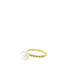 Haute Victoire ring Approx. ring size 6; 9mm pearl Hand-twisted 18-karat yellow gold Naturally white Akoya natural pearl Made in USA from imported materials Pearl Rope, Engagement Rings Twisted, Rope Twist, Twist Ring, Akoya Pearls, Natural Pearls, Twist, Tops Designs, Ring Size