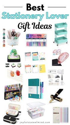 the best stationery lover gift ideas for girls and boys with text overlay that reads,