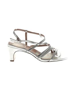 27 EDIT Heels Size: 8 Shoes - used. 100% Leather, Metallic | 27 EDIT Heels: Silver Metallic Shoes - Size 8 Silver Metallic Shoes, Sequin Heels, Heels Silver, Metallic Shoes, Silver Heels, Silver Sequin, Leather Silver, Shoes Women Heels, Metallic Silver